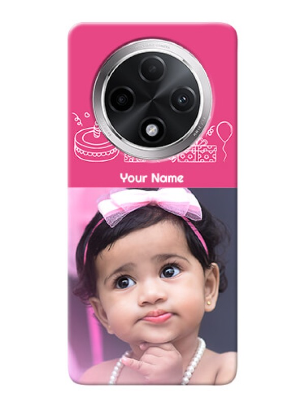 Custom Oppo F27 Pro Plus 5G Custom Mobile Cover with Birthday Line Art Design