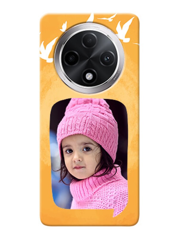 Custom Oppo F27 Pro Plus 5G Phone Covers: Water Color Design with Bird Icons