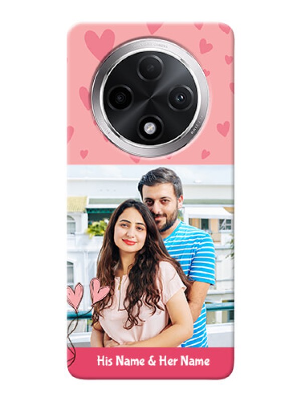 Custom Oppo F27 Pro Plus 5G phone back covers: Love Design Peach Color