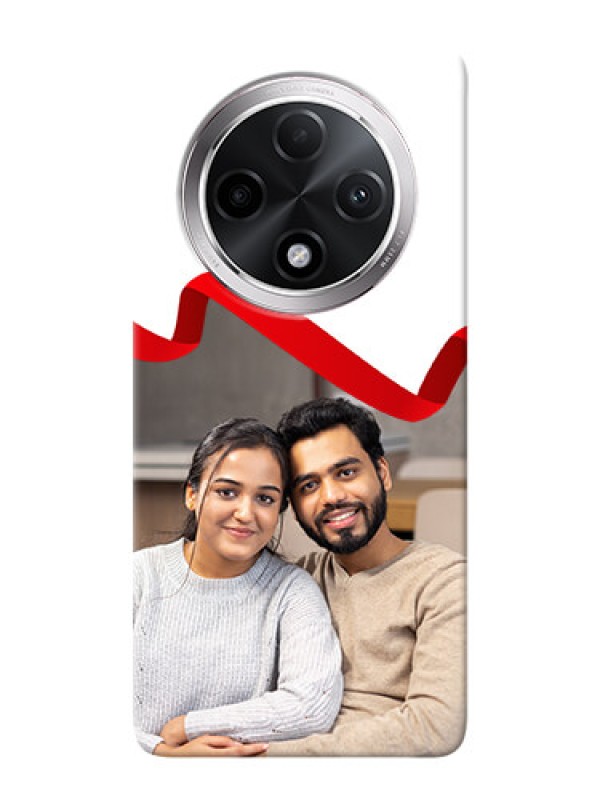 Custom Oppo F27 Pro Plus 5G custom phone cases: Red Ribbon Frame Design