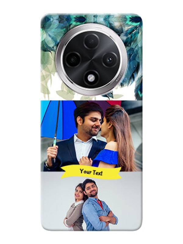 Custom Oppo F27 Pro Plus 5G Phone Cases: Image with Boho Peacock Feather Design