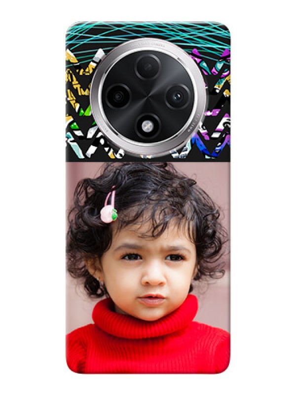 Custom Oppo F27 Pro Plus 5G personalized phone covers: Neon Abstract Design