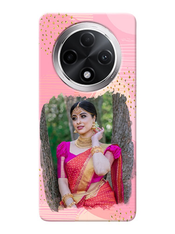 Custom Oppo F27 Pro Plus 5G Phone Covers for Girls: Gold Glitter Splash Design