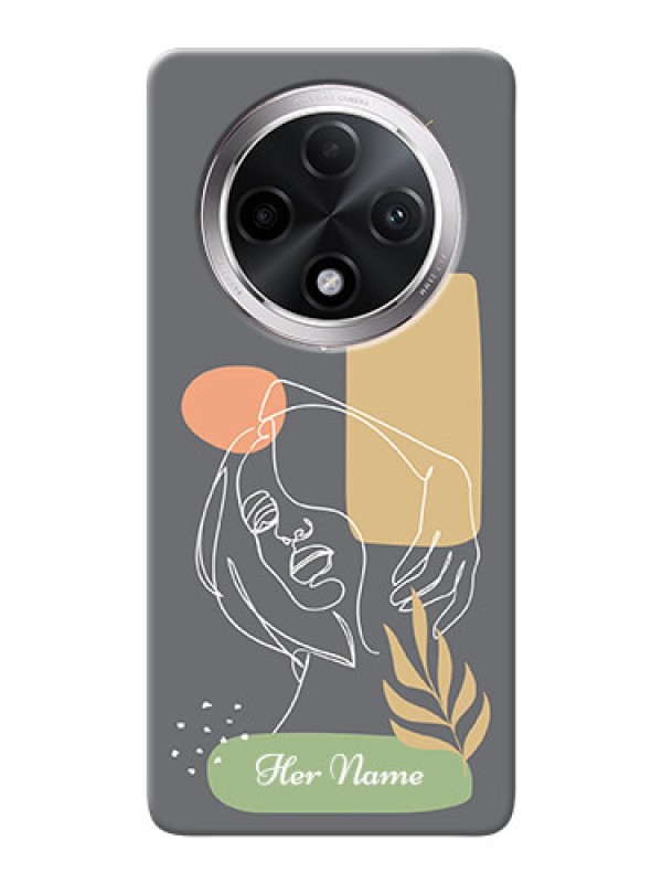 Custom Oppo F27 Pro Plus 5G Custom Phone Case with Gazing Woman line art Design