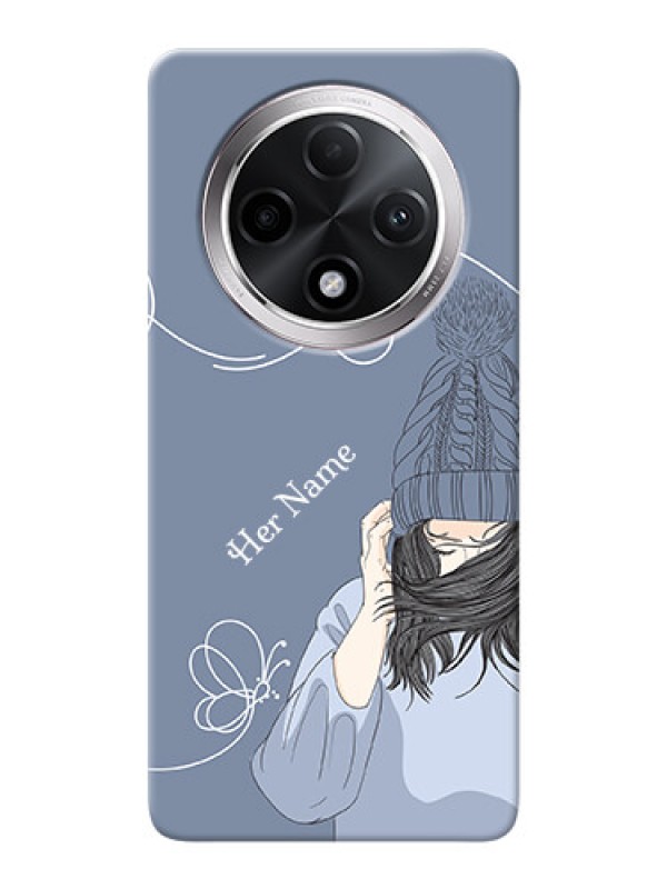 Custom Oppo F27 Pro Plus 5G Custom Mobile Case with Girl in winter outfit Design
