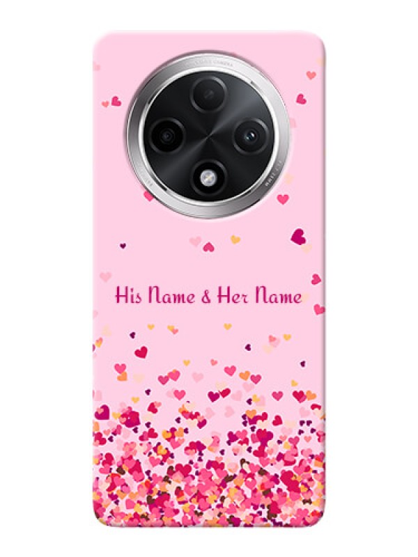 Custom Oppo F27 Pro Plus 5G Photo Printing on Case with Floating Hearts Design