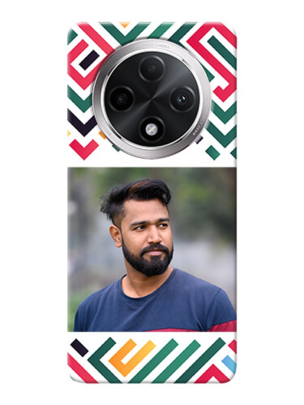 Custom Oppo F27 Pro Plus 5G Personalized Phone Case with Colorful Maze Pattern Design