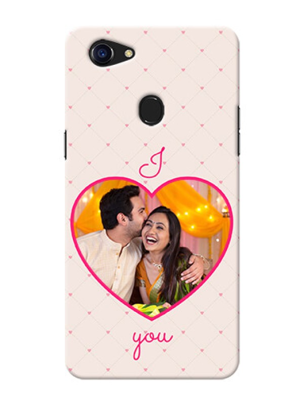 Custom Oppo F5 Youth Personalized Mobile Covers: Heart Shape Design