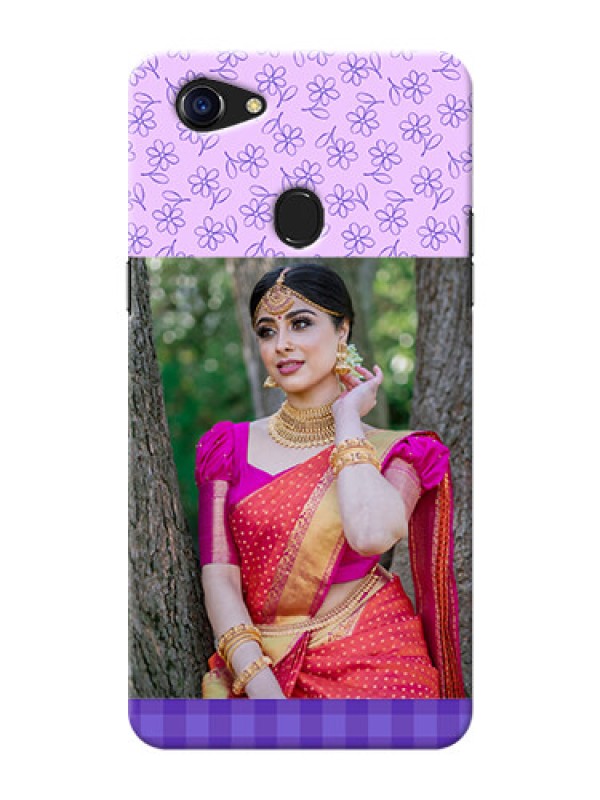 Custom Oppo F5 Youth Mobile Cases: Purple Floral Design