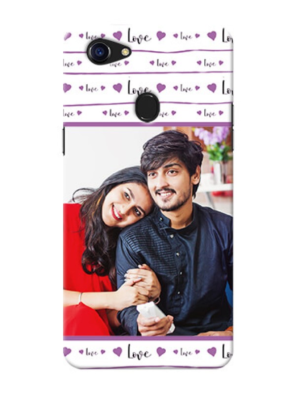 Custom Oppo F5 Youth Mobile Back Covers: Couples Heart Design