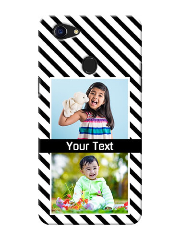 Custom Oppo F5 Youth Back Covers: Black And White Stripes Design