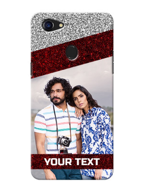 Custom Oppo F5 Youth Mobile Cases: Image Holder with Glitter Strip Design