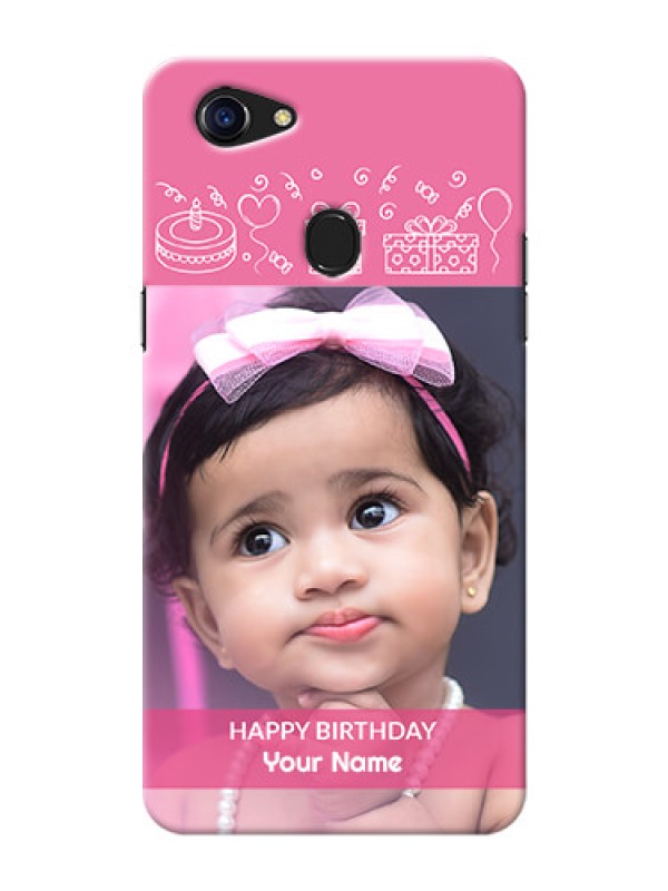 Custom Oppo F5 Youth Custom Mobile Cover with Birthday Line Art Design