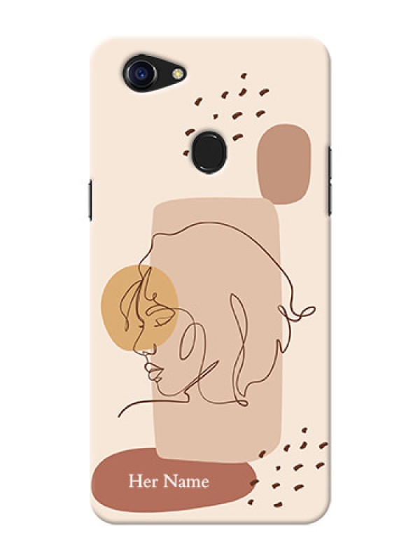 Custom Oppo F5 Youth Custom Phone Covers: Calm Woman line art Design