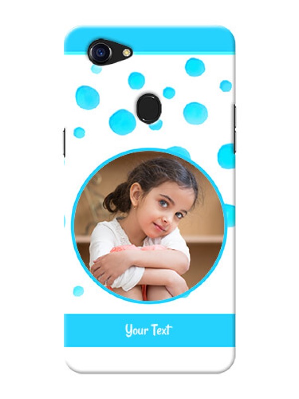 Custom Oppo F5 Blue Bubbles Pattern Mobile Cover Design