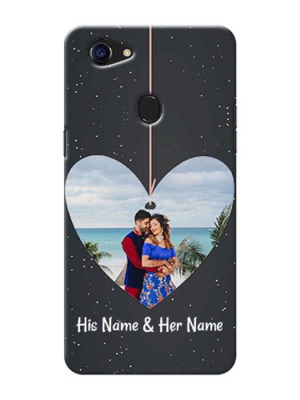 Custom Oppo F5 Hanging Heart Mobile Back Case Design