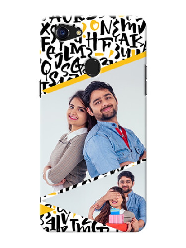 Custom Oppo F5 2 image holder with letters pattern  Design