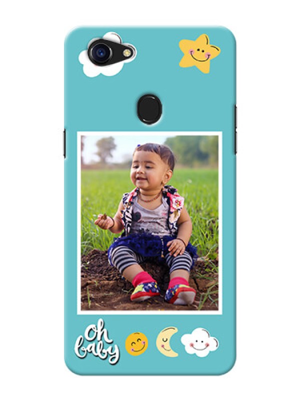 Custom Oppo F5 kids frame with smileys and stars Design