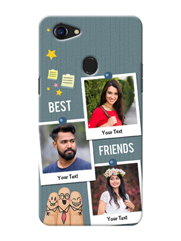 Custom Oppo F5 3 image holder with sticky frames and friendship day wishes Design