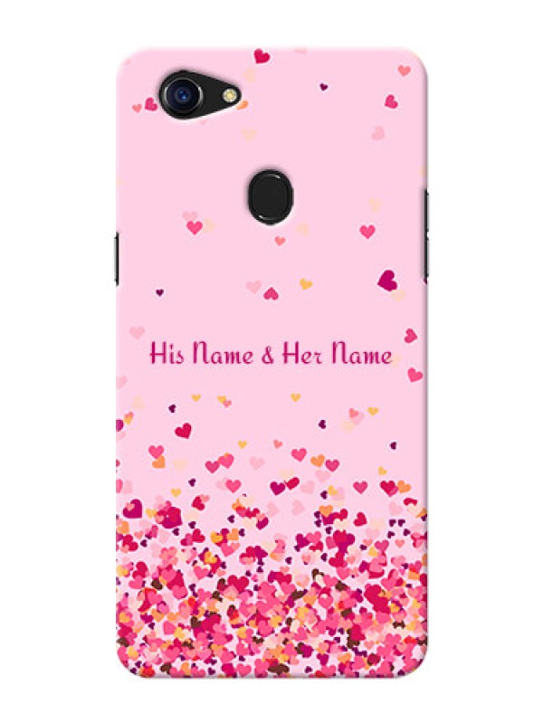 Custom Oppo F5 Phone Back Covers: Floating Hearts Design
