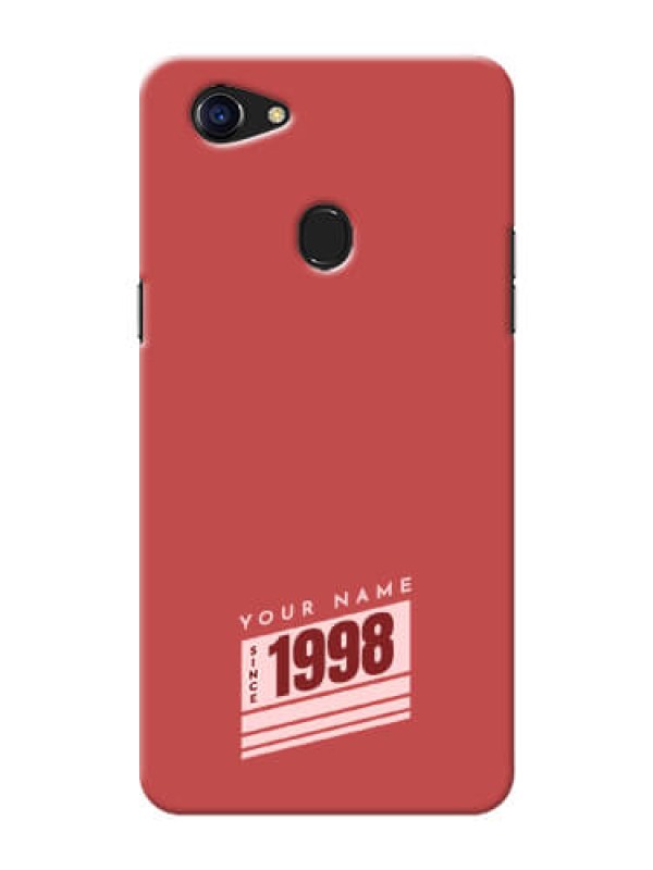 Custom Oppo F5 Phone Back Covers: Red custom year of birth Design