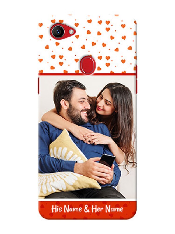 Custom Oppo F7 Orange Love Symbol Mobile Cover Design