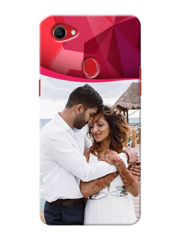Custom Oppo F7 Red Abstract Mobile Case Design
