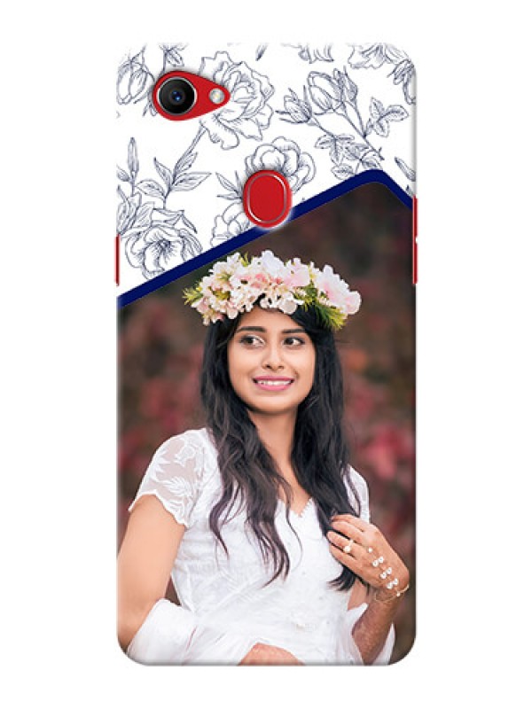 Custom Oppo F7 Floral Design Mobile Cover Design