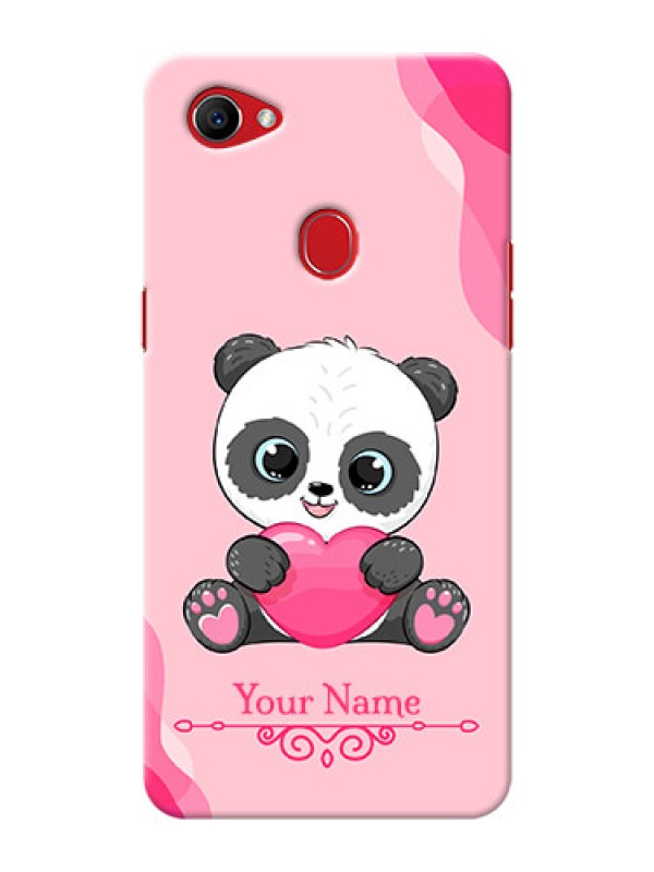 Custom Oppo F7 Mobile Back Covers: Cute Panda Design
