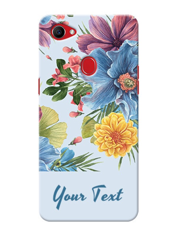 Custom Oppo F7 Custom Phone Cases: Stunning Watercolored Flowers Painting Design