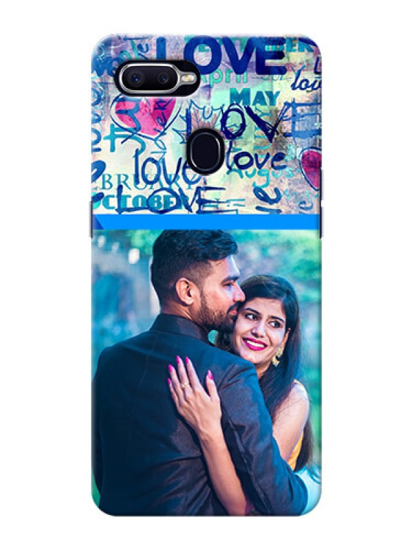 Custom Oppo F9 Pro Colourful Love Patterns Mobile Case Design