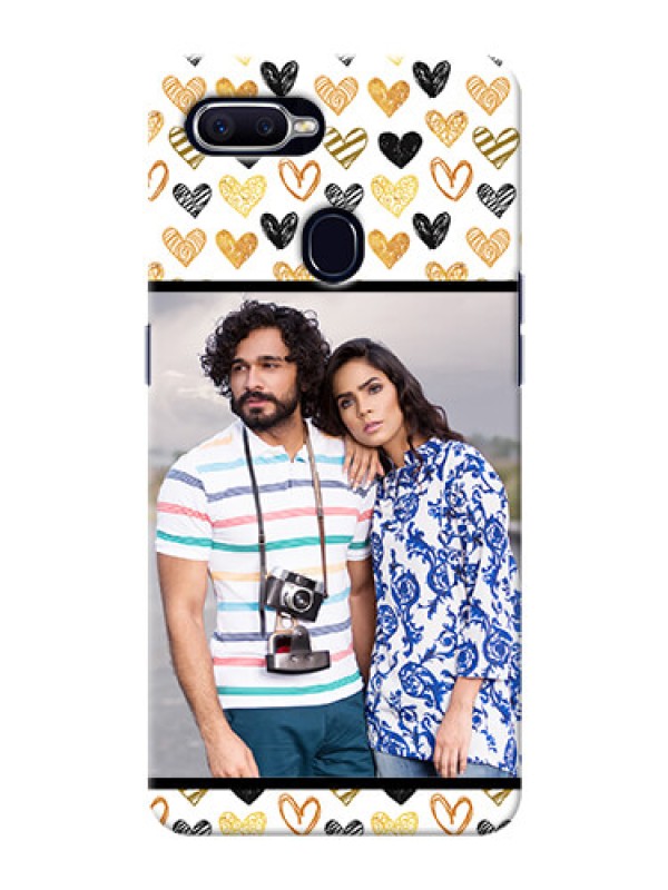 Custom Oppo F9 Pro Colourful Love Symbols Mobile Cover Design