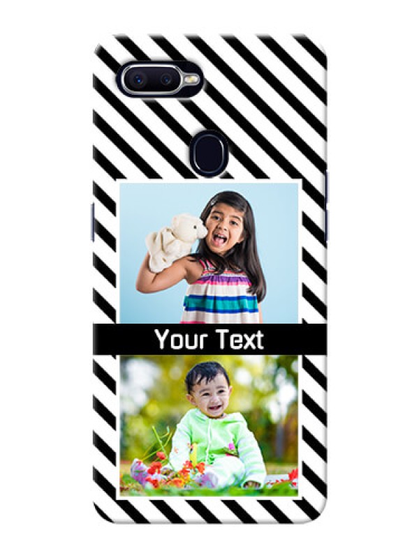 Custom Oppo F9 Pro 2 image holder with black and white stripes Design