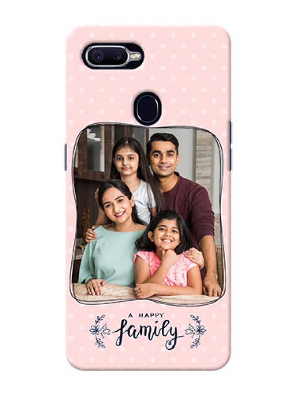 Custom Oppo F9 Pro A happy family with polka dots Design