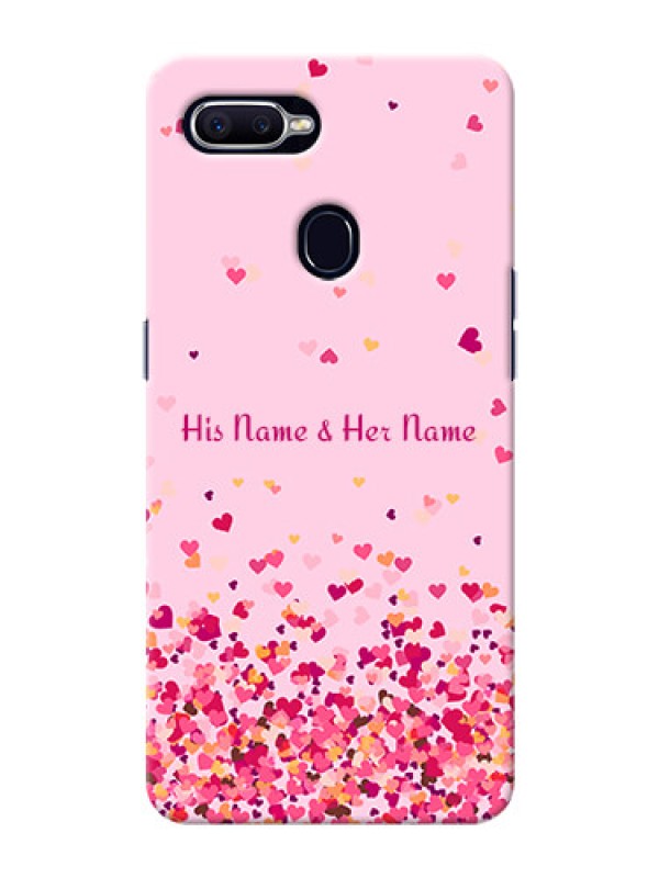 Custom Oppo F9 Pro Phone Back Covers: Floating Hearts Design