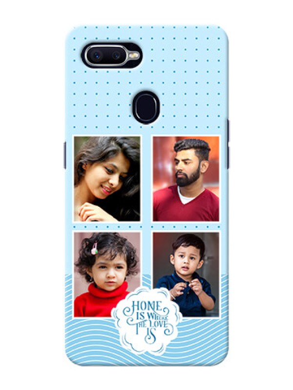 Custom Oppo F9 Pro Custom Phone Covers: Cute love quote with 4 pic upload Design