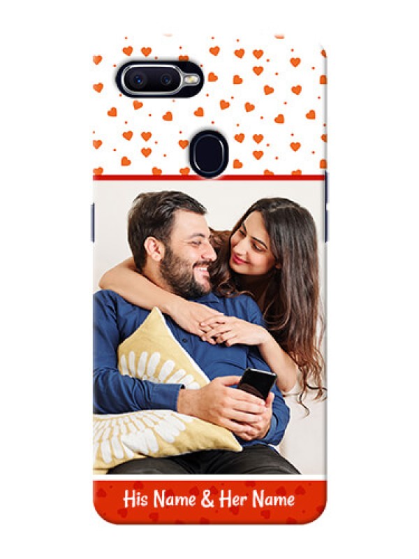 Custom Oppo F9 Orange Love Symbol Mobile Cover Design