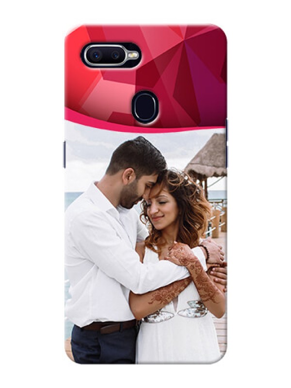 Custom Oppo F9 Red Abstract Mobile Case Design