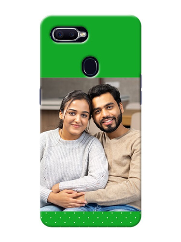 Custom Oppo F9 Green And Yellow Pattern Mobile Cover Design