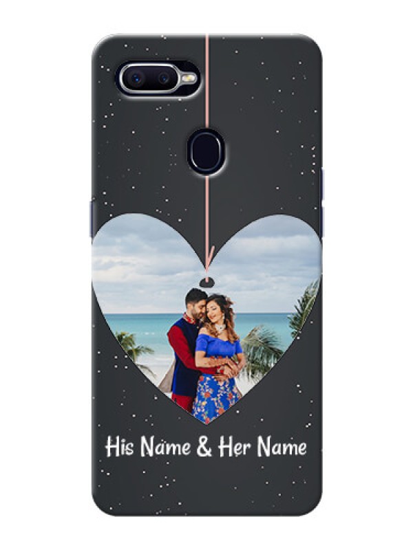 Custom Oppo F9 Hanging Heart Mobile Back Case Design