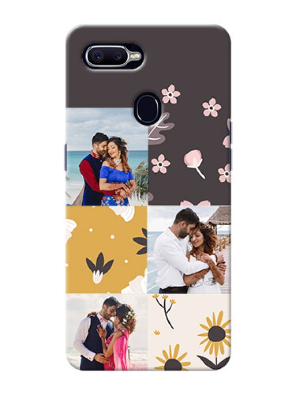 Custom Oppo F9 3 image holder with florals Design