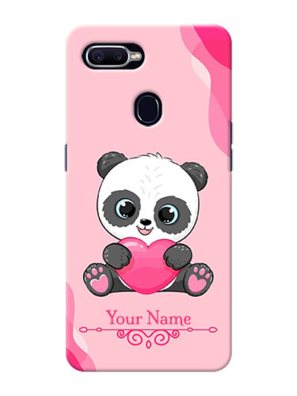 Custom Oppo F9 Mobile Back Covers: Cute Panda Design