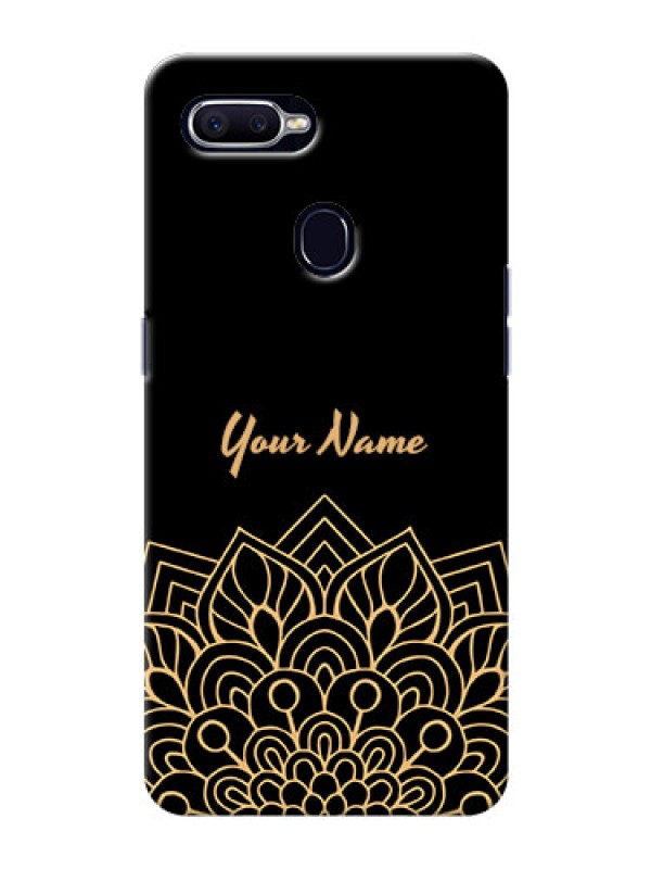 Custom Oppo F9 Back Covers: Golden mandala Design