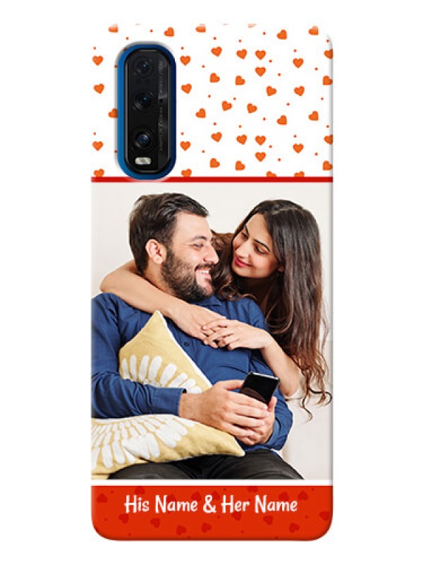 Custom Oppo Find X2 Phone Back Covers: Orange Love Symbol Design