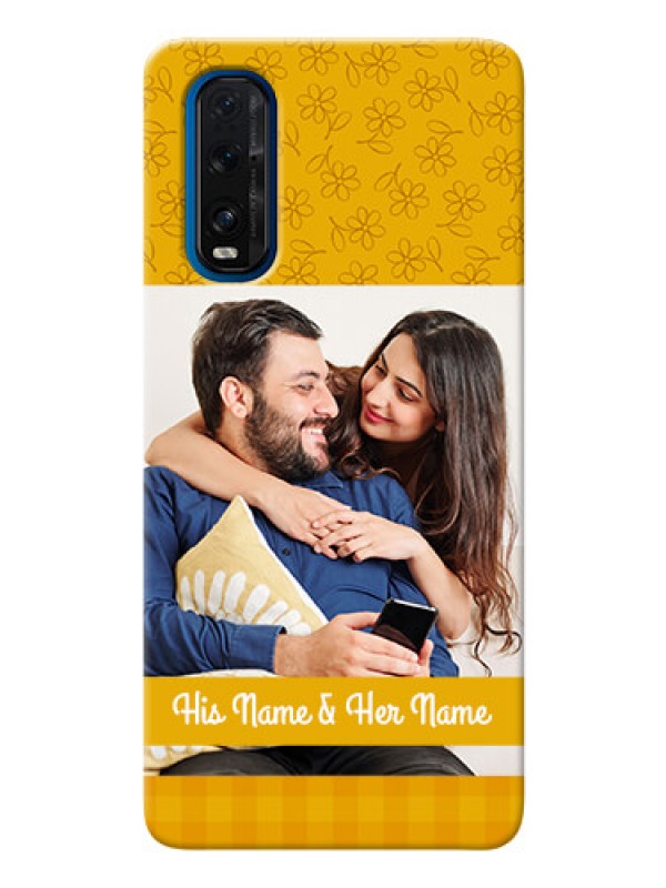 Custom Oppo Find X2 mobile phone covers: Yellow Floral Design