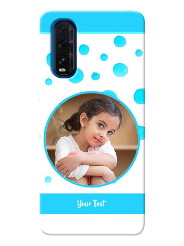 Custom Oppo Find X2 Custom Phone Covers: Blue Bubbles Pattern Design