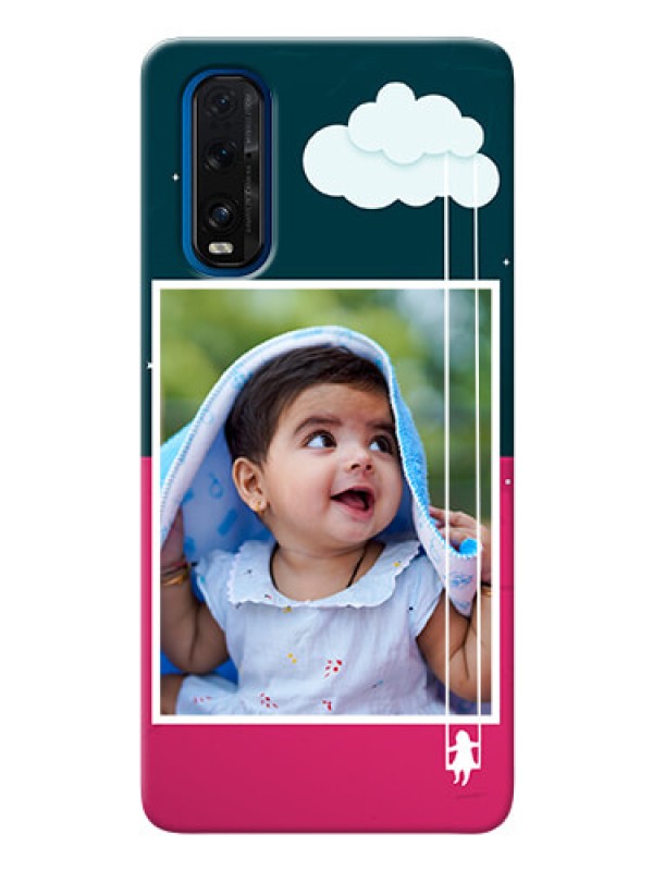 Custom Oppo Find X2 custom phone covers: Cute Girl with Cloud Design