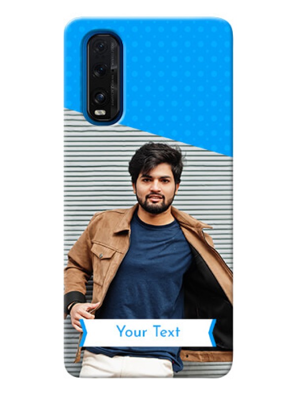 Custom Oppo Find X2 Personalized Mobile Covers: Simple Blue Color Dotted Design