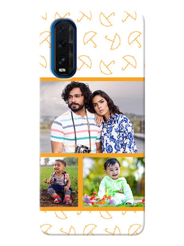 Custom Oppo Find X2 Personalised Phone Cases: Yellow Pattern Design