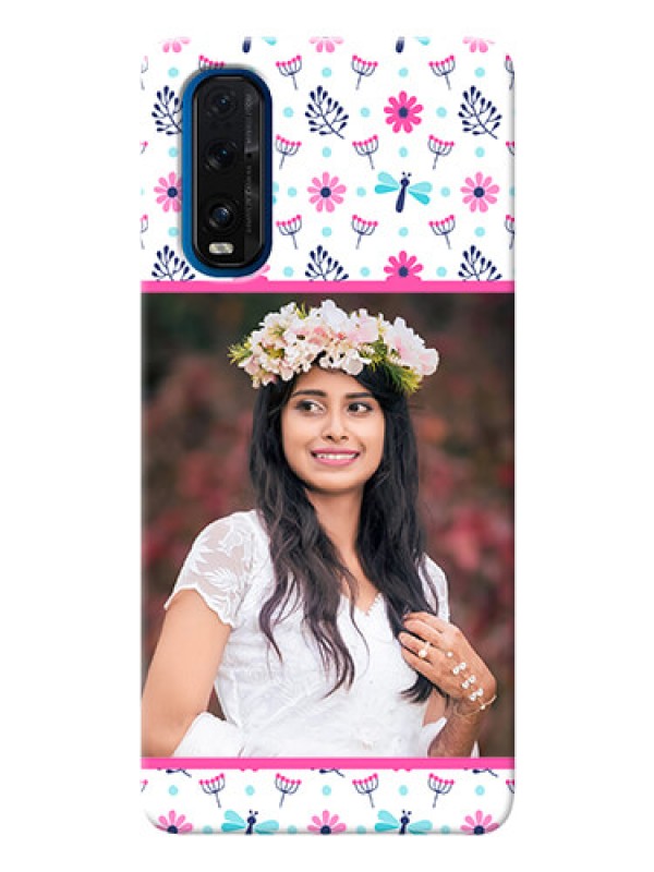 Custom Oppo Find X2 Mobile Covers: Colorful Flower Design